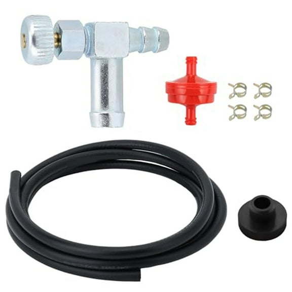 Whatever You Like-Fuel Shut-Off Valve Kit 735-0149 951-0171 for Snow Blowers, Lawn Mowers, Garden Tractors - 33/64\" Hole Compatibility, 8-Piece Set with Hose, Filter, Fixtures"}