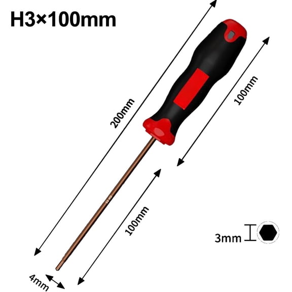 Whatever You Like H1.5/6mm Hex Screwdriver -S2 Hexagonal Magnetic Screwdriver Bit Non-slip Shank Screw Driver Repair Hand Tools (Hand Tools)