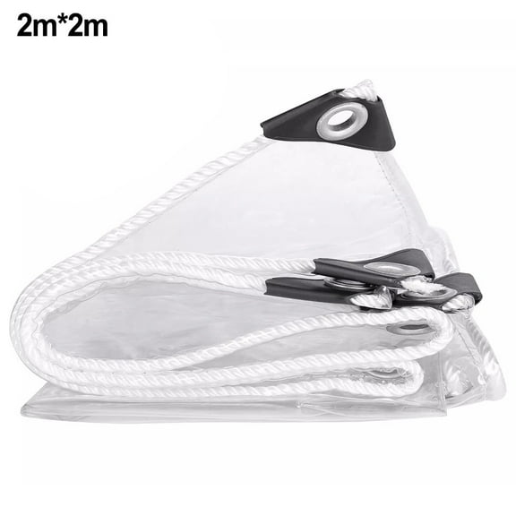 Whatever You Like-Heavy Duty Clear PVC Tarp with Grommets - Waterproof Outdoor Cover for Garden, Patio, Camping - Multi-Size Options (2m x 1.5m / 2m x 2m)"}