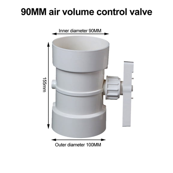 Whatever You Like-PVC Air Volume Control Valve Manual Duct Airflow Regulator for Ventilation Systems 75-315mm White"}