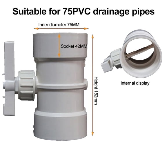 Whatever You Like-PVC Air Volume Control Valve Manual Duct Airflow Regulator for Ventilation Systems 75-315mm White"}