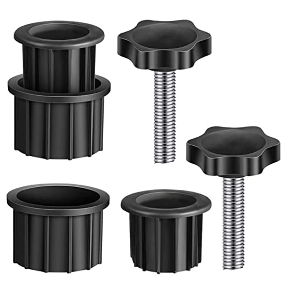 FSA 1-1/8" Threadless Headset Star Nut & Top Cap Set - Black Alloy