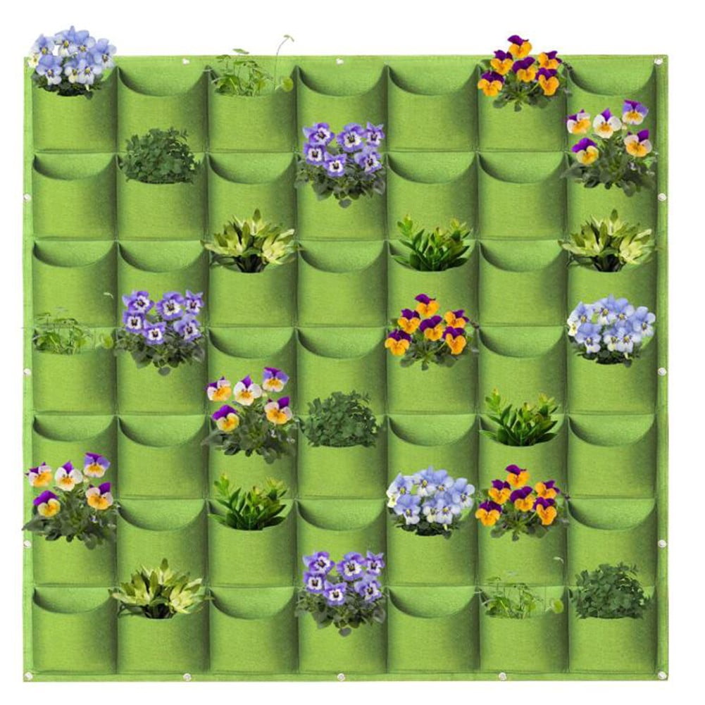 Whatever You Like-Vertical Felt Grow Bags Wall Mounted Planter Multi-Pocket Garden Hanging Planters for Indoor Outdoor Plants Flowers Vegetables Green"}