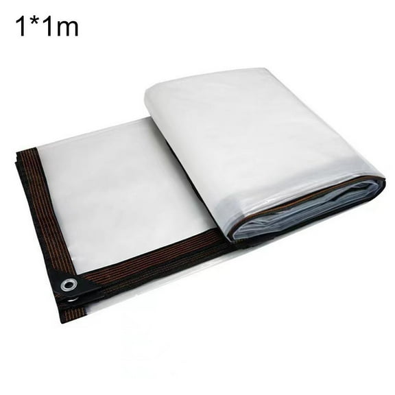 Whatever You Like-Waterproof Clear PVC Tarp with Grommets - Multi-Size Transparent Cover for Greenhouse, Patio, Outdoor Events, 95% Light Transmission, Double-Stitched Reinforced Edges"}