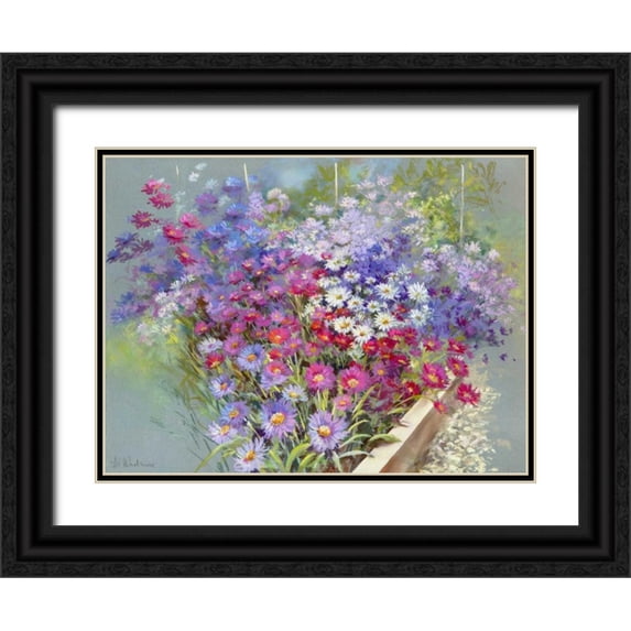 Whatmore, Nel 24x19 Black Ornate Wood Framed with Double Matting Museum Art Print Titled - As Far as the Eye Can See