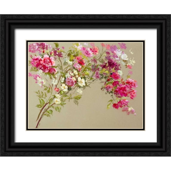 Whatmore, Nel 24x19 Black Ornate Wood Framed with Double Matting Museum Art Print Titled - The Garden of the Rose I