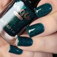 thumbnail interactive-video image 1 of Whats Up Nails - Teal Good Moment Nail Polish Dark Teal with Gold to Green Iridescent Glitter Lacquer Varnish Made in USA 12 Free Cruelty Free Vegan Clean, 1 of 7