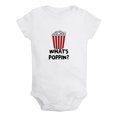 thumbnail image 1 of Whats Poppin Funny Rompers For Babies, Newborn Baby Unisex Bodysuits, Infant Jumpsuits, Toddler 0-12 Months Kids One-Piece Oufits (White, 12-18 Months), 1 of 4