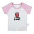 thumbnail image 1 of Whats Poppin Funny T shirt For Baby, Newborn Babies T-shirts, Infant Tops, 0-24M Kids Graphic Tees Clothing (Short Pink Raglan T-shirt, 6-12 Months), 1 of 4
