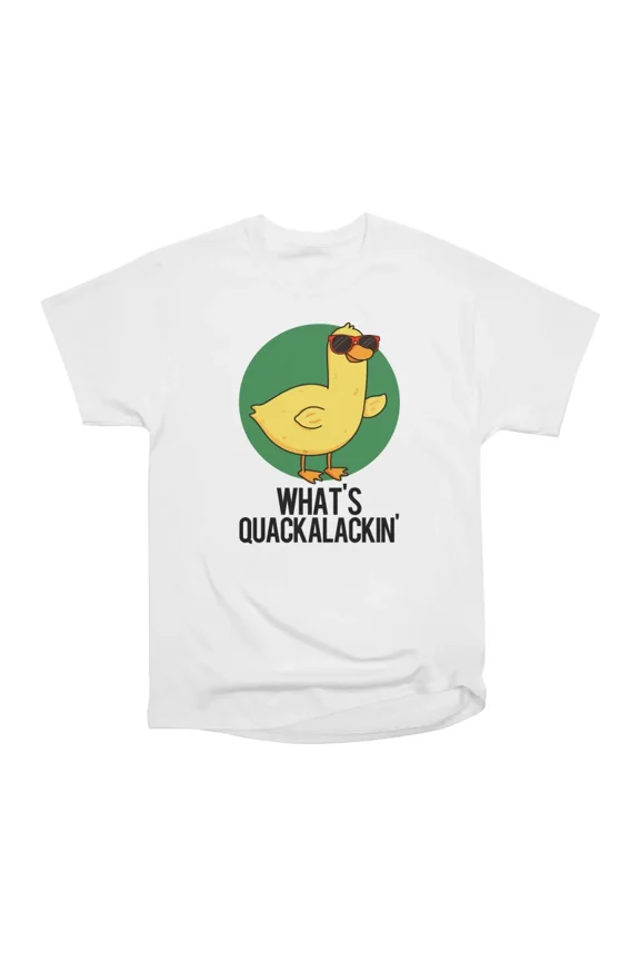Whats Quackalackin Cute Cool Duck Pun T-Shirt Tee Gift For Him Merch For Her Apparel For F