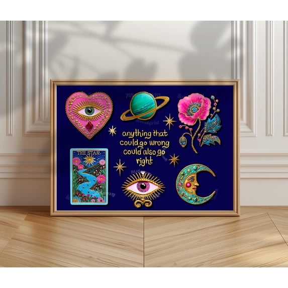 Whats The Best That Could Happen Print Eye Heart Wall Art Witchy ...