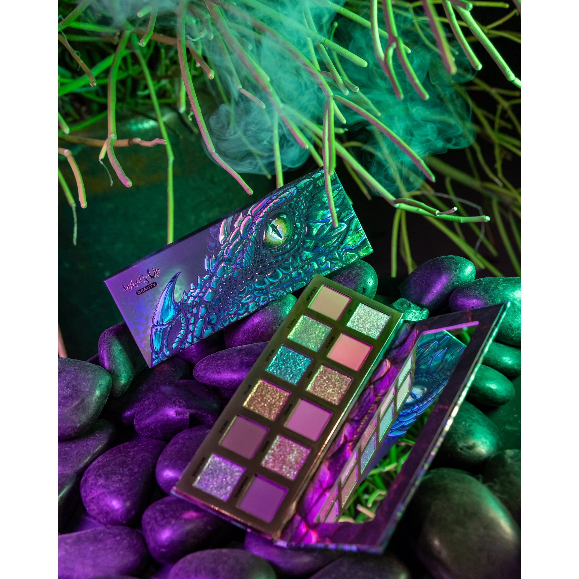 Whats Up Beauty Dragon Eye Eyeshadow Makeup Palette Talc Free Clean Cruelty Free Made in Italy, image size:2000x2000