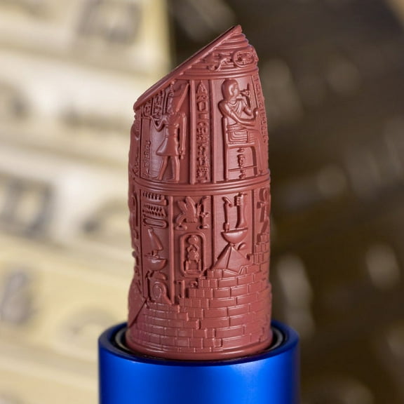 Whats Up Beauty - Egyptian Queen Lipstick - Shade Eye of Ra Clean Cruelty Free Vegan Lip Makeup Coral Nude