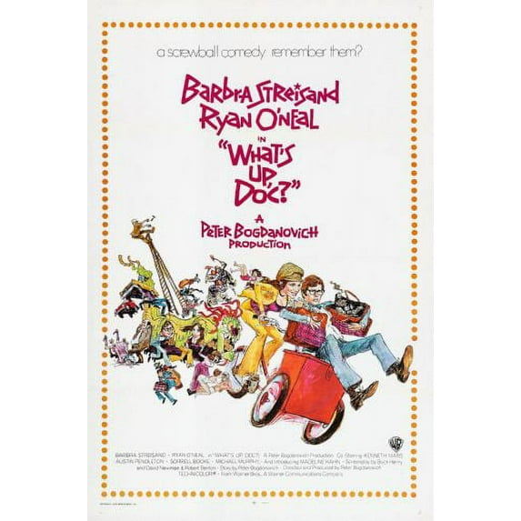 Whats Up Doc Movie Poster 16x24 Poster Medium Art Poster 16x24 Unframed, Age: Adults Western Graphic