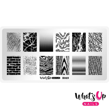 Whats Up Nails B069 Texture Therapy Metal Stamping Plate for Nail Art Design