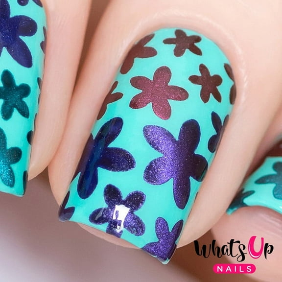 Whats Up Nails - Bloom Vinyl Stencils Nail Art Design