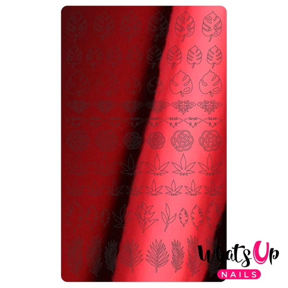 Whats Up Nails Botanical Garden Metallic Stickers (Red) - Daily Charme Collaboration