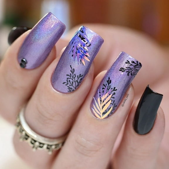 Whats Up Nails - Botanical Garden Stickers (Purple) - Daily Charme Collaboration