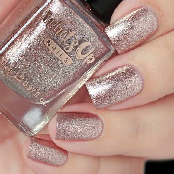 Whats Up Nails - Chrome Colored Glasses Regular Nail Polish (Rose Gold Chrome) 12 Free Cruelty Free Vegan