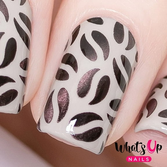 Whats Up Nails - Coffee Vinyl Stencils Nail Art Design