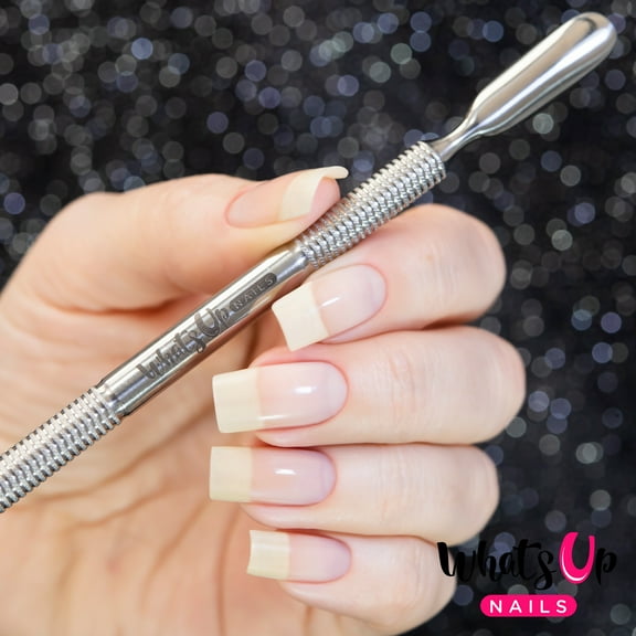 Whats Up Nails - Cuticle Pusher Stainless Steel Professional Salon Quality Nail Care Tool for Manicure Pedicure