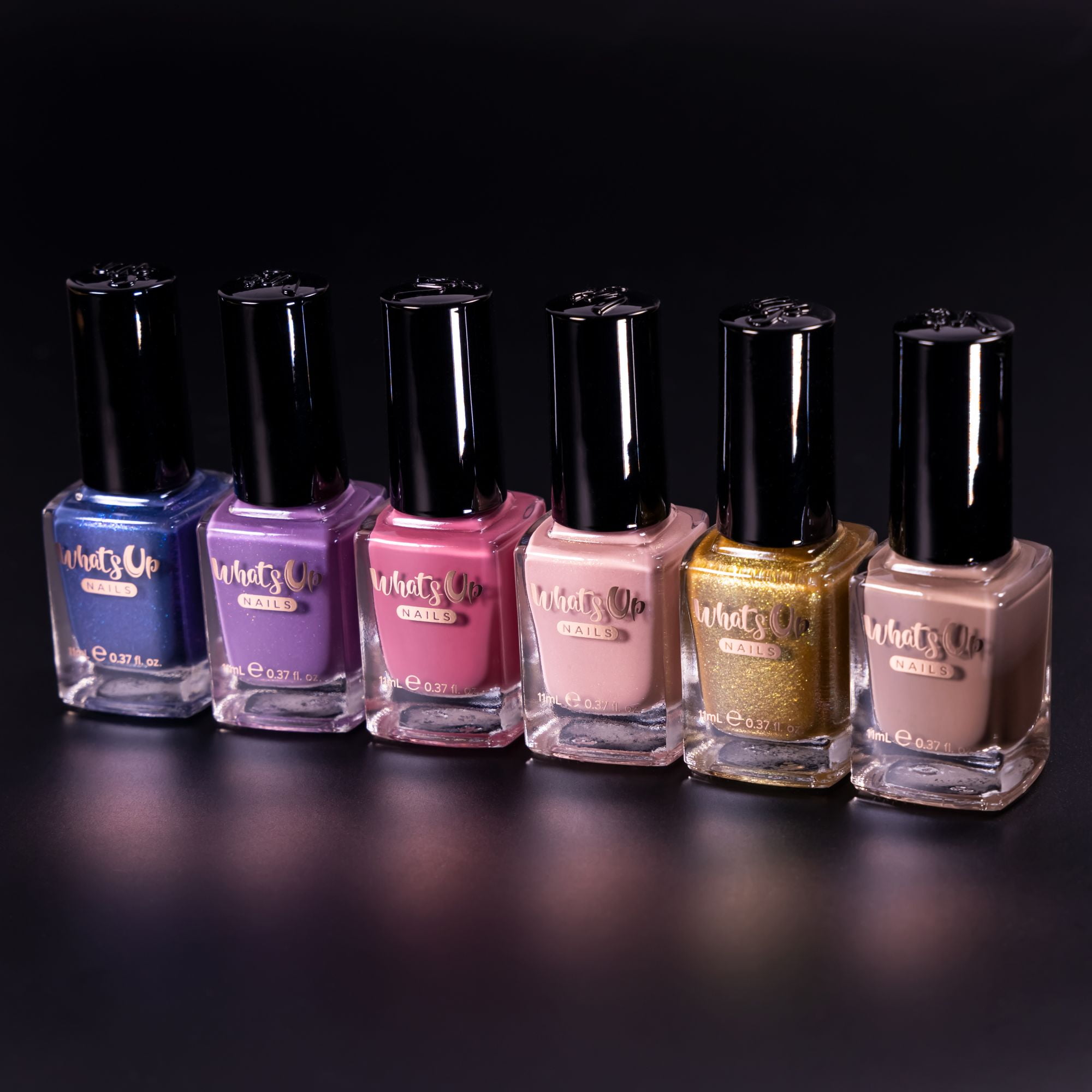 Whats Up Nails - Desert Monsoon Regular Nail Polish 6 Pack (Downpour, Succulent, Tempest, Desert Rose, Sun, Joshua Tree) 12 Free Cruelty Free Vegan