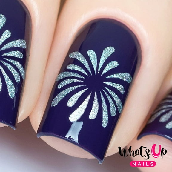 Whats Up Nails - Firework Vinyl Stencils Nail Art Design