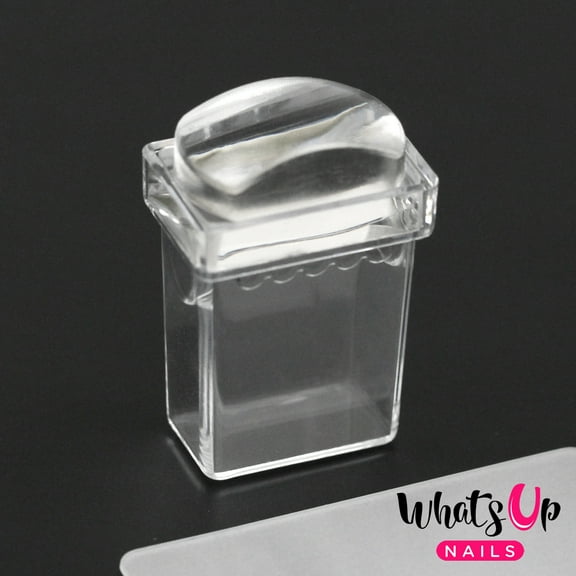 Whats Up Nails - Mini Rectangular Clear Jelly Stamper & Scraper for Stamped Nails