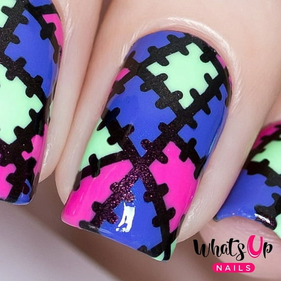 Whats Up Nails - Monster Blanket Vinyl Stencils Nail Art Design