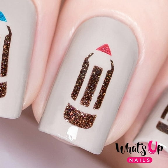 Whats Up Nails - Pencil Vinyl Stencils Nail Art Design