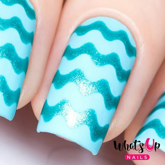 Whats Up Nails - Regular Wave Tape Vinyl Stencils Nail Art Design