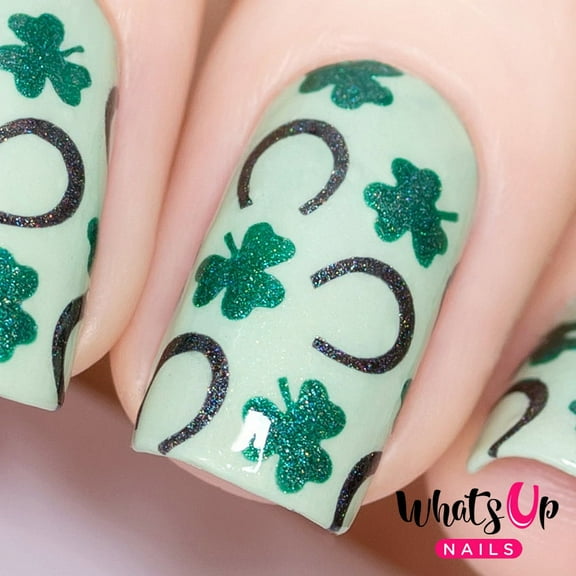 Whats Up Nails - Saint Patrick's Vinyl Stencils Nail Art Design