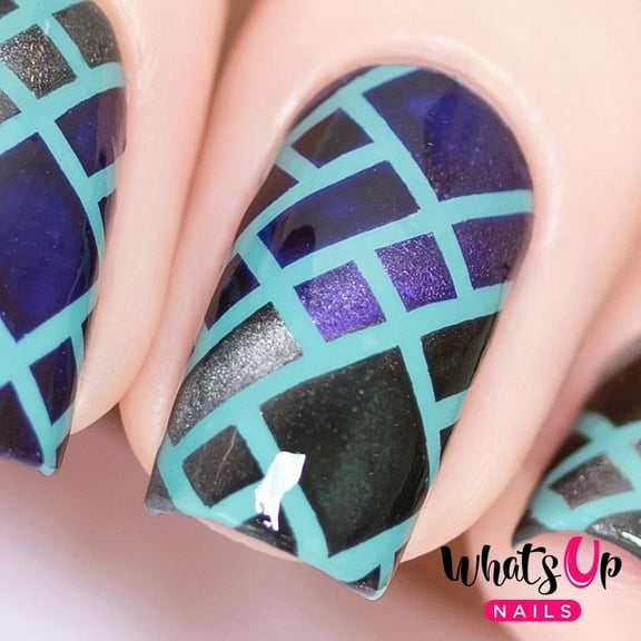 Whats Up Nails - Stained Glass Vinyl Stencils Nail Art Design