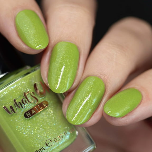 Whats Up Nails - Tuscan Harvest Nail Polish Olive Green with Iridescent Shimmer Lacquer Varnish Made in USA 12 Free Cruelty Free Vegan Clean