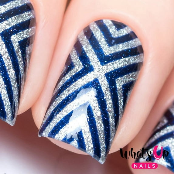 Whats Up Nails - X-Pattern Vinyl Stencils Nail Art Design