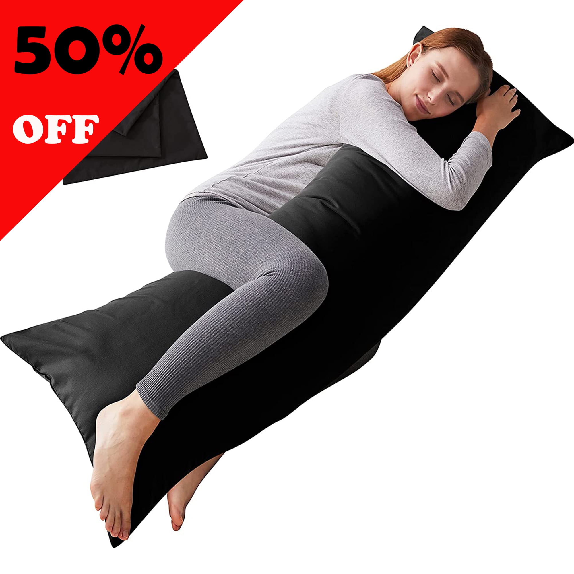 Extra Filled Long Bolster Pillow Pregnancy Nursing Support Body