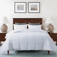 thumbnail image 1 of Yalamila White Comforter All Season Down Alternative Comforter,Hotel Luxury Stitch Quilted Duvet Insert with Tabs,Solid,Twin Size, 1 of 9