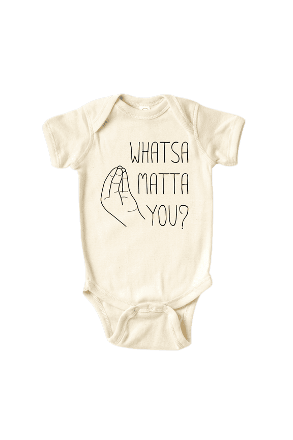 Whatsa Matta You Baby Bodysuit, Newborn Outfit, Baby Clothes, GiftforChildren 3-6m Natural