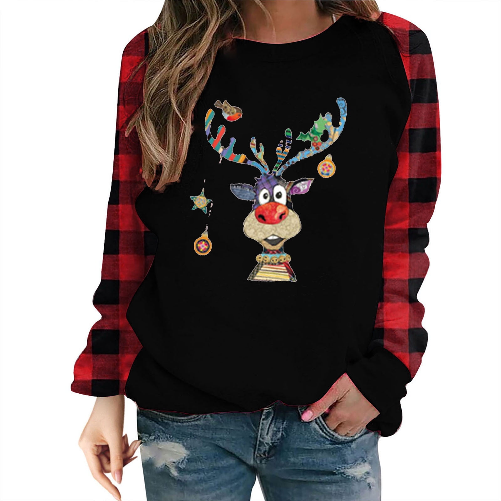 Whblf Christmas Sweaters For Women Santa Raindeer Sequin Ugly Christmas what-is-a-good-sentence-for-allele-youtube