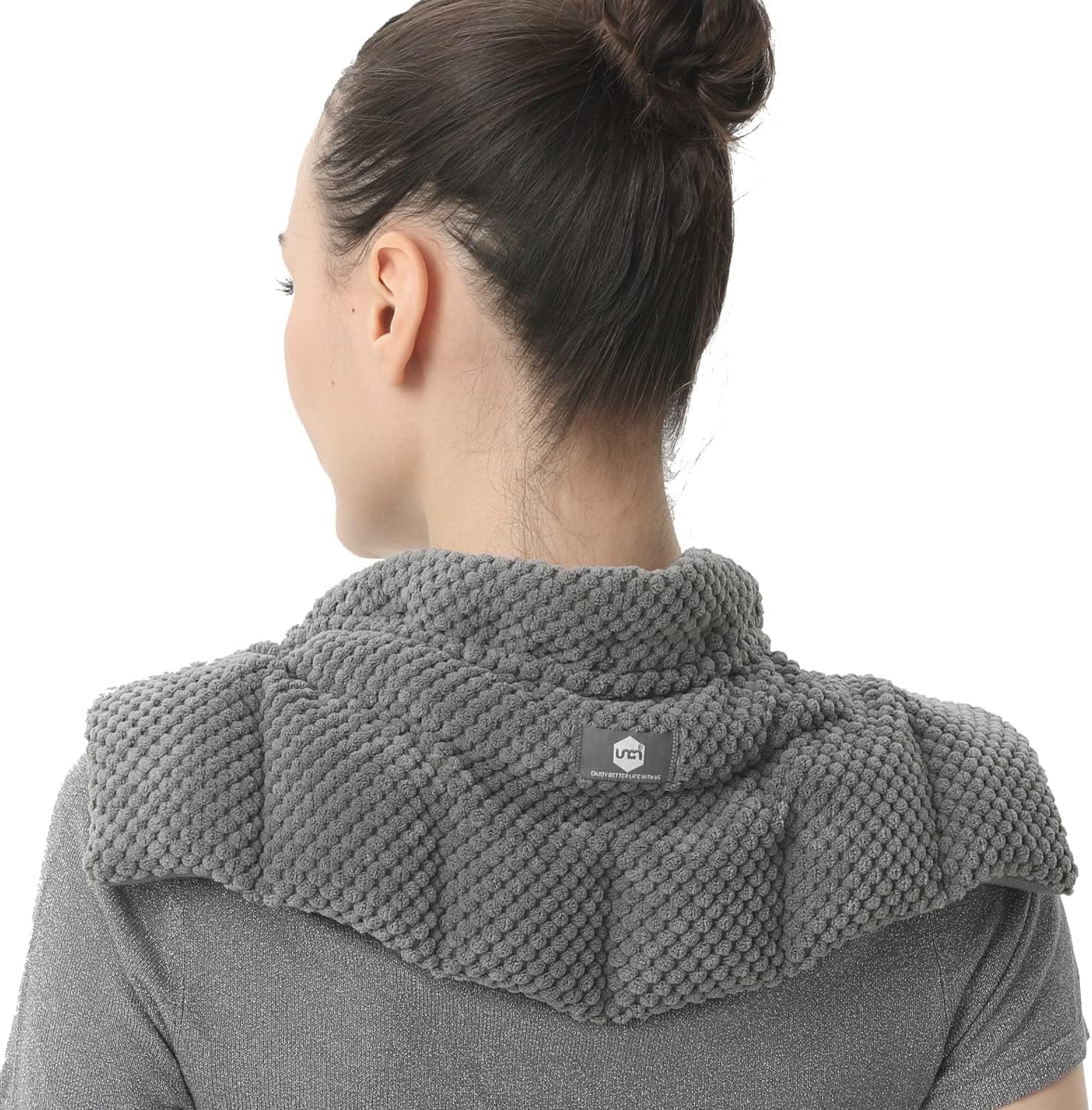 UNCN Wheat Bag Heat Pad - Microwavable, for Neck & Shoulders, Soothing & Circulation Support, 17"x7"