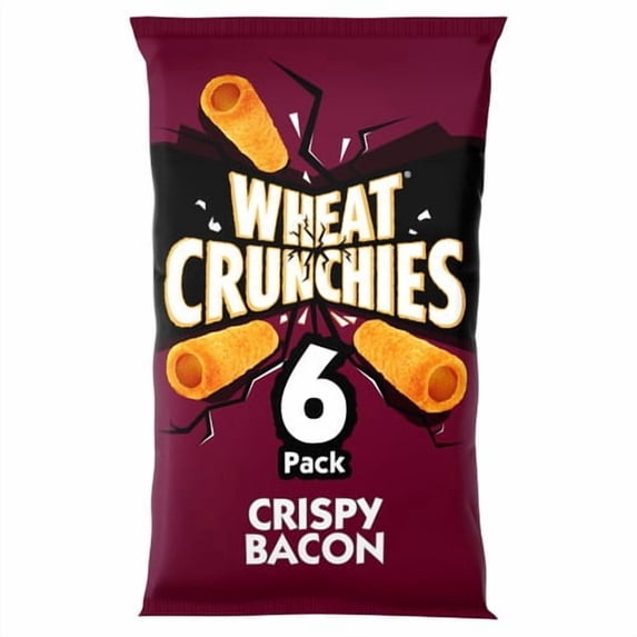 Wheat Crunchies Bacon Multipack Crisps 6 x 20g, British Import (Pack of 3)
