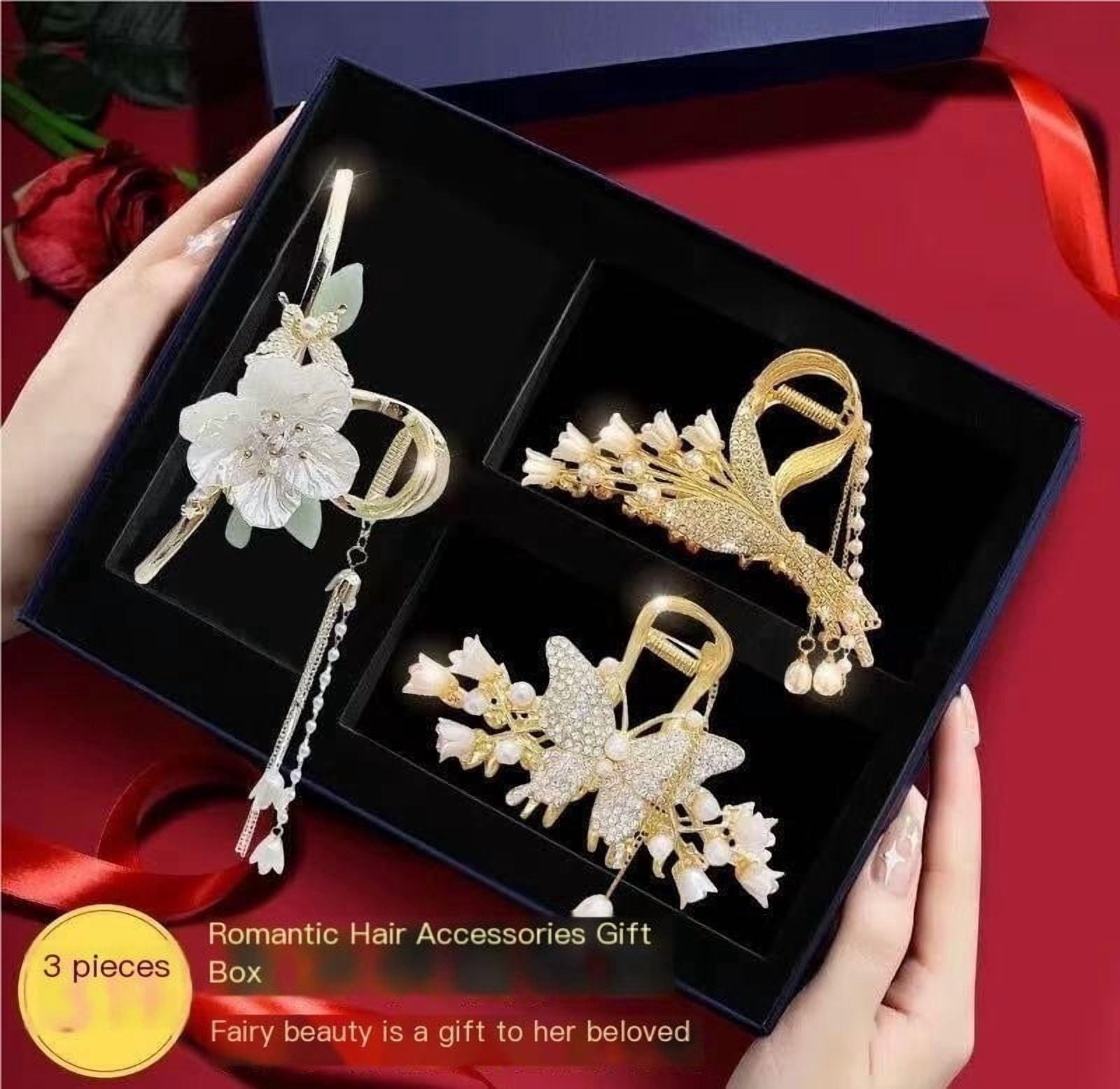 Wheat Ear Hair Clip Shark Claw Clip for the Back of the Head Floral Hair Accessories New Year Gift Set for Girlfriend