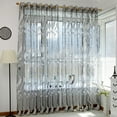 thumbnail image 1 of HOARBOEG 1Pcs Wheat Embroidery Sheer Curtain for Bedroom Rod Pockets, Outdoor/Living Room Drapes Balance Light Privacy Airy Farmhouse Decor, 78"L x 39"W, 1 of 7