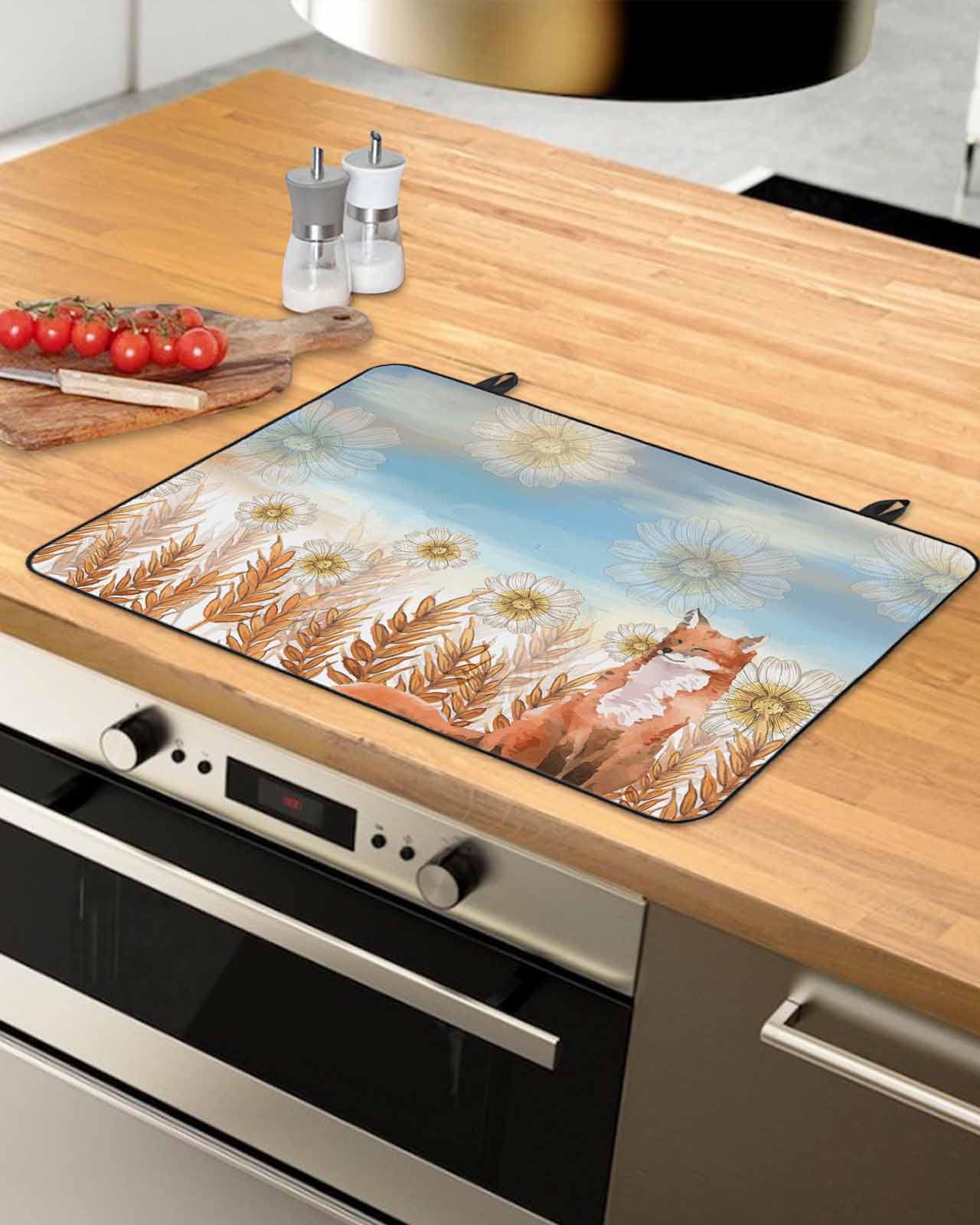 Wheat Fall Stove Top Covers for Electric Stove, Heat Insulation