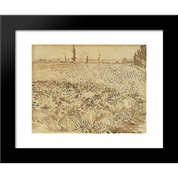 Wheat Field 20x24 Framed Art Print by Vincent van Gogh