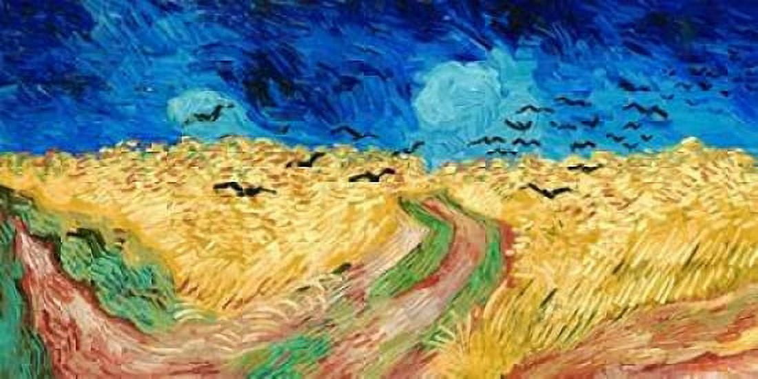 Wheat Field with Crows Canvas Art - Vincent Van Gogh (10 x 20)