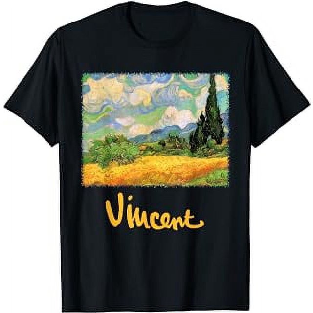 Wheat Field with Cypresses Haute Galline by Vincent van Gogh TShirt