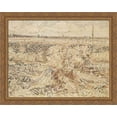 thumbnail image 1 of Wheat Field with Sheaves 34x28 Large Gold Ornate Wood Framed Canvas Art by Vincent van Gogh, 1 of 2