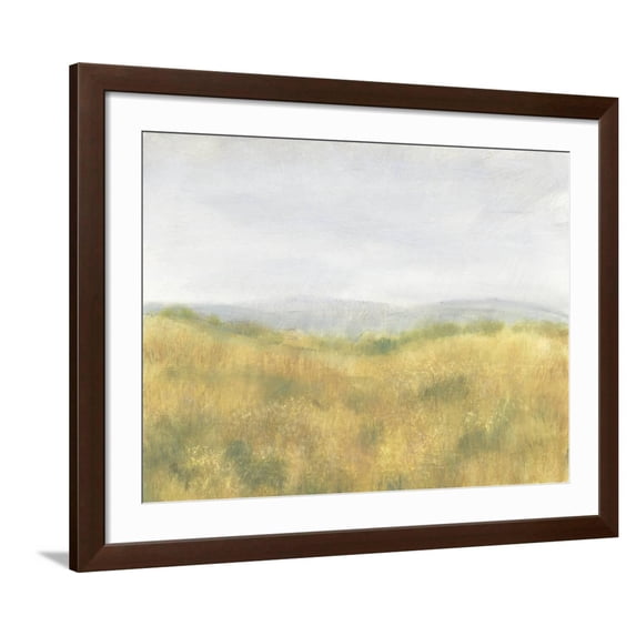Art.com Wheat Fields I Art Print by Tim OToole, Brown Frame Wall Art, 40" x 32"
