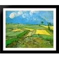 thumbnail image 1 of Wheat Fields at Auvers Under Clouded Sky 34x28 Large Black Wood Framed Print Art by Vincent van Gogh, 1 of 2